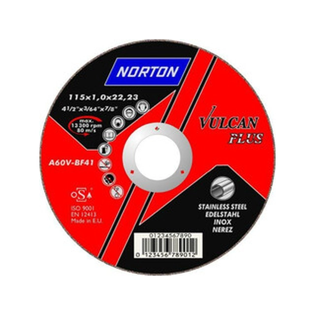 Disc abraziv Norton 115 x 22,23 x 6,4 mm