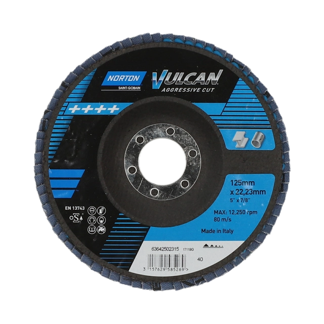 Disc clapete Norton Vulcan R842 125x22,23 P40