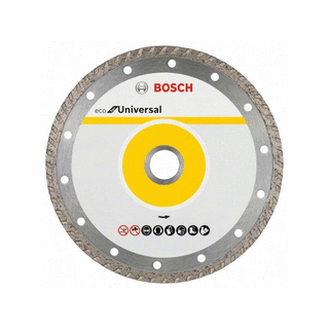 Disc de tăiere cu diamant Bosch Eco pentru Universal Turbo 180 x 22,23 mm 10 buc