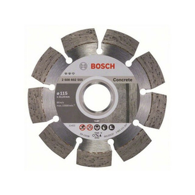 Disc de tăiere diamantat Bosch Expert for Beton 115x22,2x2,2x12mm