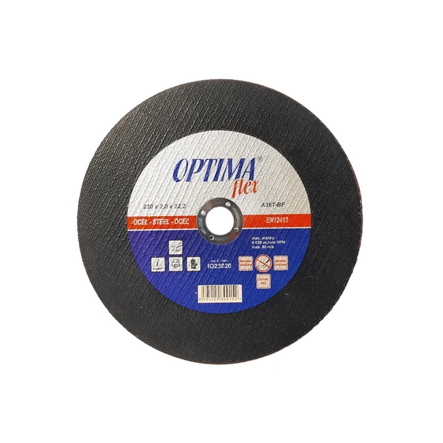 Disc de tăiere pentru oțel și oțel inoxidabil Optimaflex 230 x 2,0 x 22,2 mm