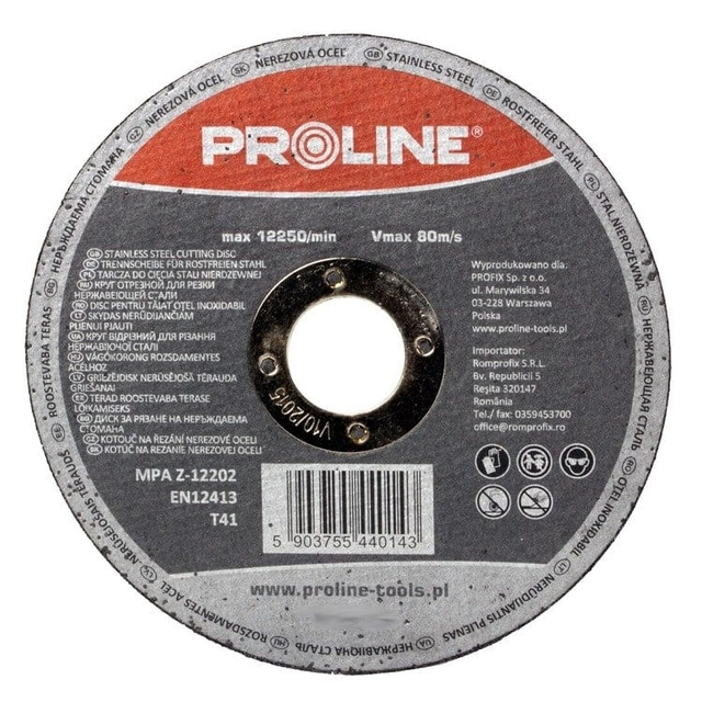 Disc pentru oțel rezistent la acizi 300x3.2x32mm PROLINE 44030