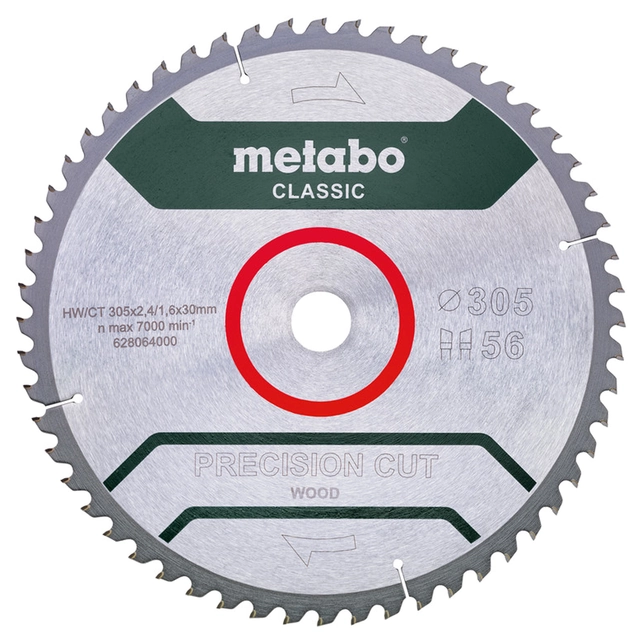 Disco de cortar madeira Metabo (628064000), 305 hum,1 peças
