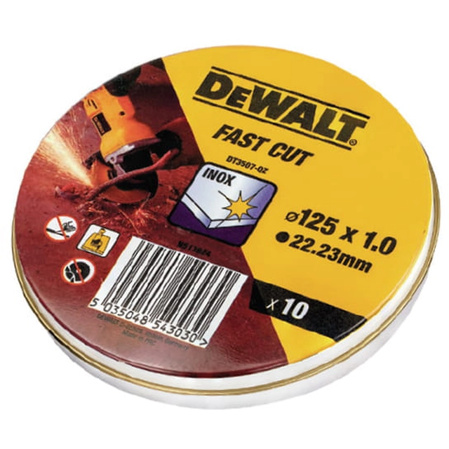 Disco de corte de acero Dewalt 125 x 1 mm DT3507-QZ