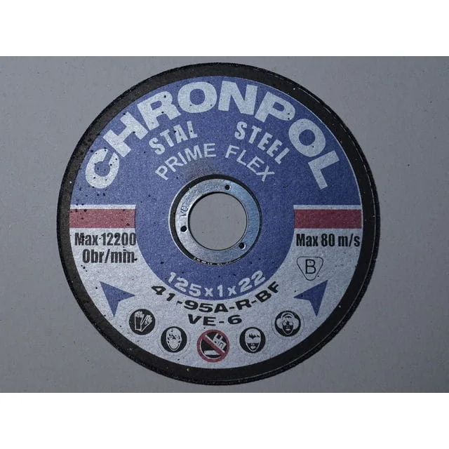 Disco de corte de aço PRIME 125x1,6x22mm CHRONPOL