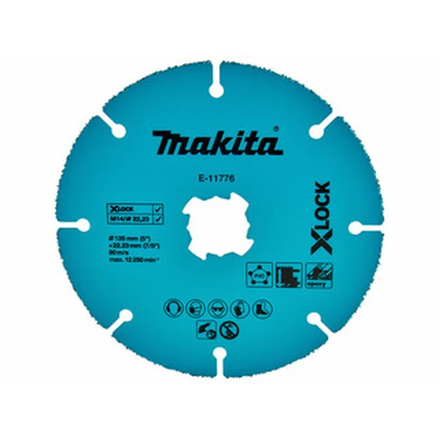 Disco de corte de carburo Makita 125 mm X-LOCK