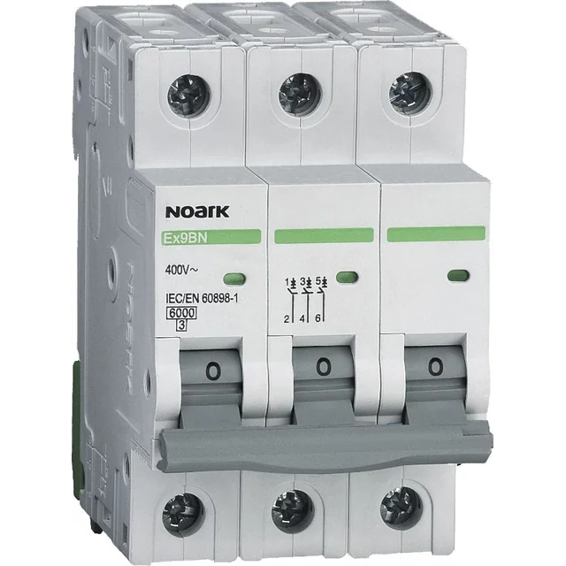 Disjoncteur Noark 3P C 25A 6kA AC Ex9BN 100145