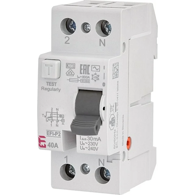 Disjuntor de corrente residual ETI EFI-P2 AC 40/0.03
