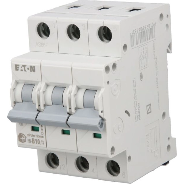 Disjuntor Eaton 3P B 10A 6kA AC xPole Home HN-B10/3 194879