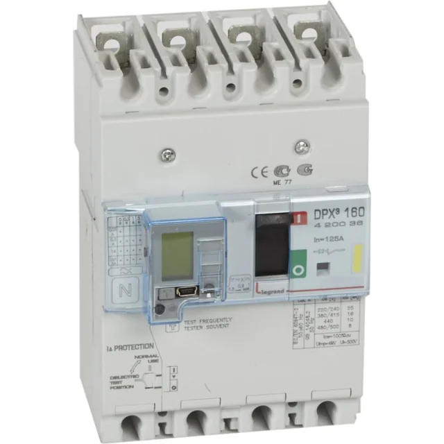 Disjuntor Legrand Power com proteção contra corrente residual 4P 125A 16kA DPX3 (420036)