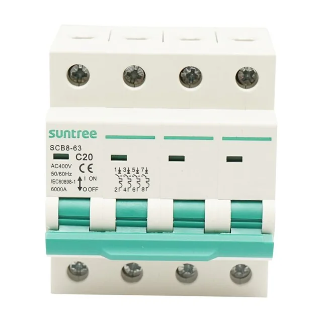 Disjuntor Miniatura Suntree (MCB) 40A 3P+N 6KA C