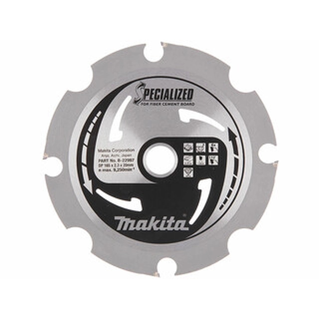 Δισκοπρίονο Makita 165 x 20 mm | αριθμός δοντιών: 4 db | Πλάτος κοπής: 2,3 mm