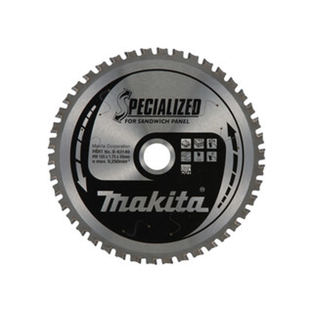 Δισκοπρίονο Makita 165 x 20 mm | αριθμός δοντιών: 42 db | Πλάτος κοπής: 2 mm