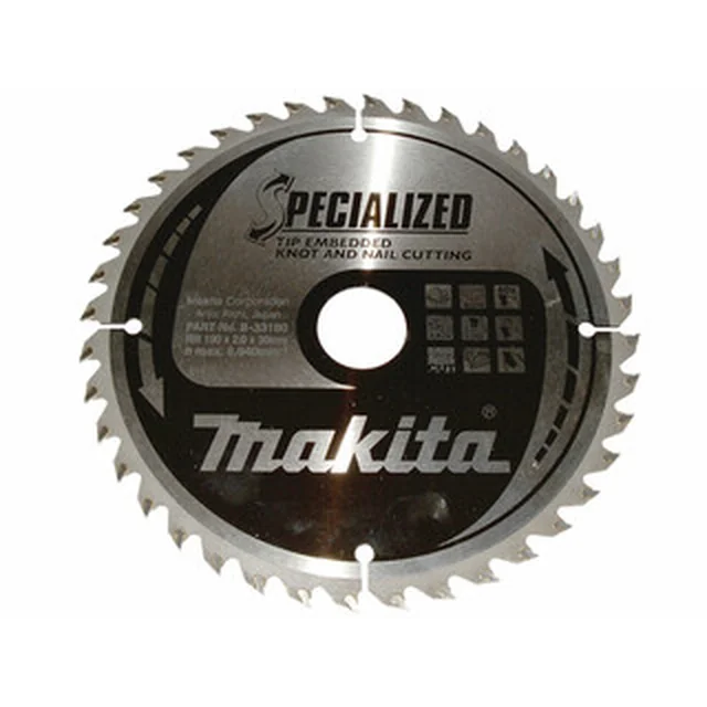 Δισκοπρίονο Makita 190 x 30 mm | αριθμός δοντιών: 40 db | Πλάτος κοπής: 2 mm