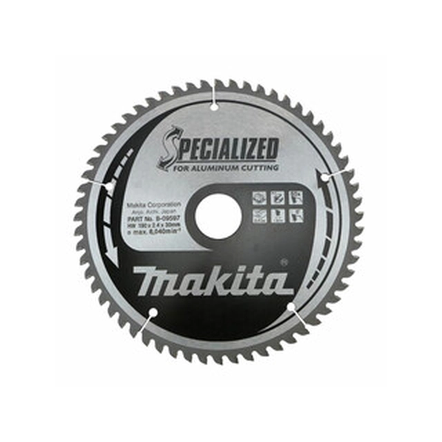 Δισκοπρίονο Makita 190 x 30 mm | αριθμός δοντιών: 60 db | Πλάτος κοπής: 2,4 mm