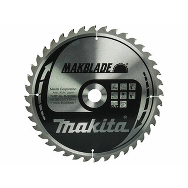 Δισκοπρίονο Makita 305 x 30 mm | αριθμός δοντιών: 40 db | Πλάτος κοπής: 2,3 mm