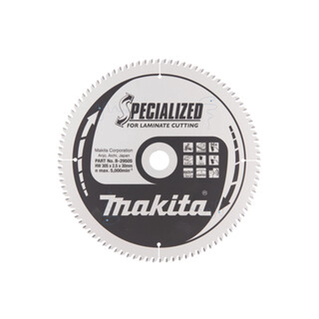 Δισκοπρίονο Makita 305 x 30 mm | αριθμός δοντιών: 96 db | Πλάτος κοπής: 2,5 mm