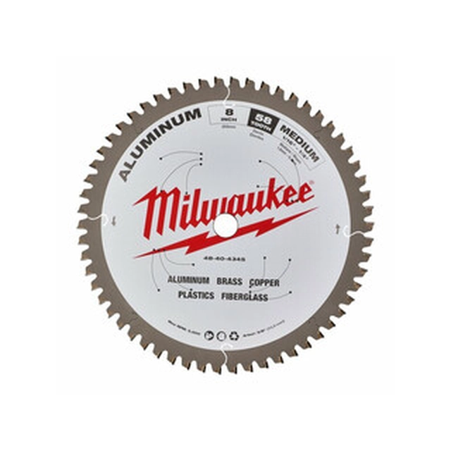 Δισκοπρίονο Milwaukee 203 x 16 mm | αριθμός δοντιών: 58 db | Πλάτος κοπής: 2,4 mm