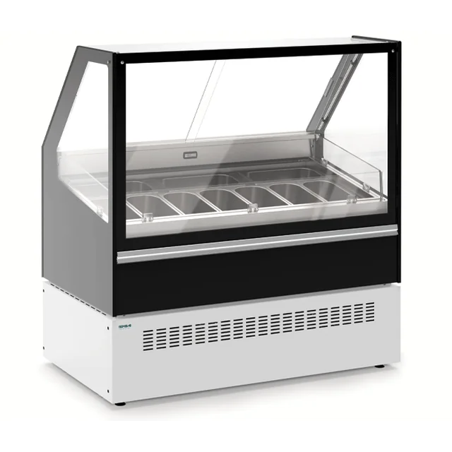 Dispensador de sorvete | vitrine de sorvetes | conservador | GELATO VG 10 | 10 cubetas | 1315x765x1360 mm