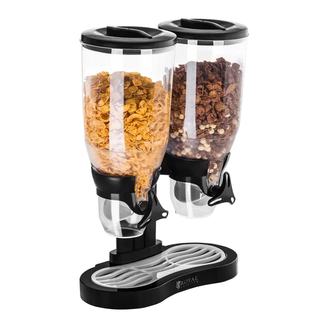 Dispensador doble para copos, muesli 2x3 litros