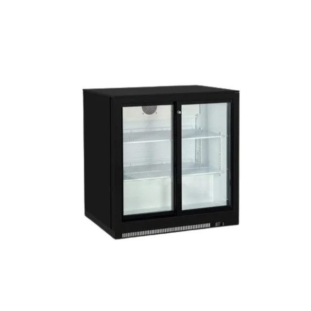 Display de bar profissional 2-drzwiowa 220L DBQ220LS / Portas deslizantes de VIDRO