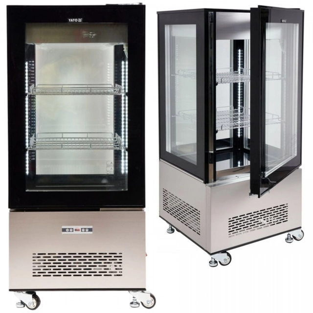 Display de refrigeração envidraçado 270l 65x65x150 Yato Yg-05064