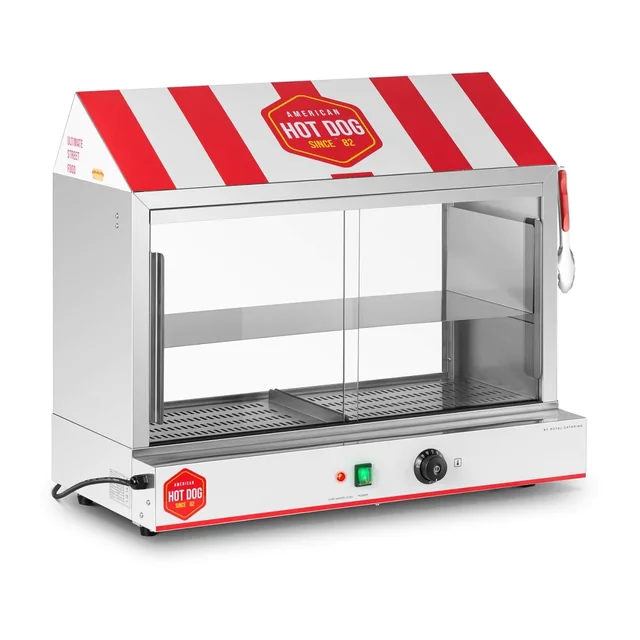 Display di riscaldamento, scalda hot dog 300 salsicce + 100 panini RCHW 2500H