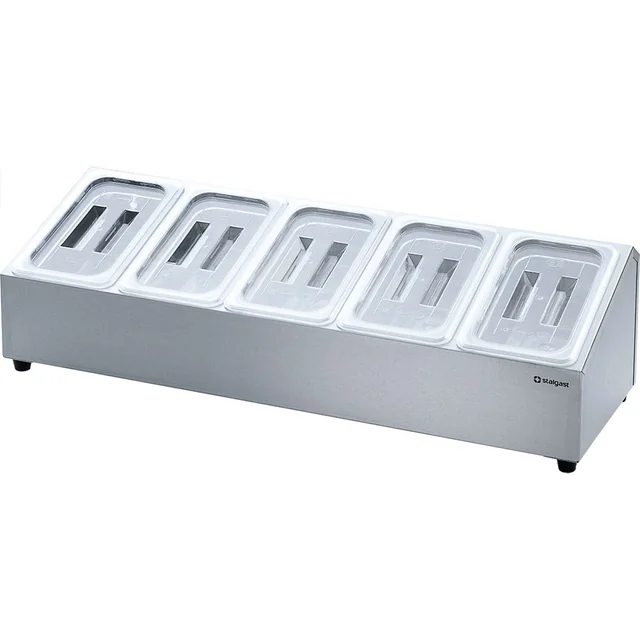 Display for 5 x GN1 / 4 inox STALGAST containers