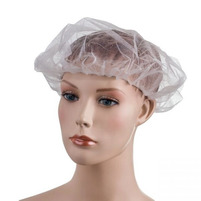 Disposable cap made of non-woven fabric white 100 pcs - size L