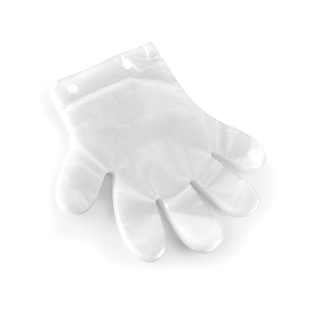 Disposable foil glove, transparent - set 100 pcs.