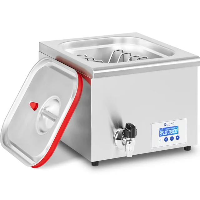 Dispositivo de cozimento de baixa temperatura com circulador Sous Vide 30-95 C 16 l 500 W