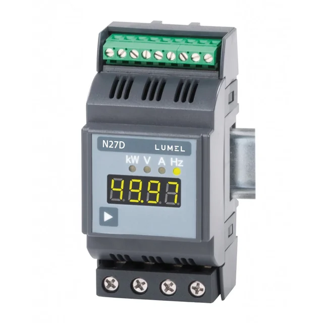 Dispositivo de medição digital Lumel N27D-00E0, 63 A, RMS, I, U, P, f, ac, 230 V ac