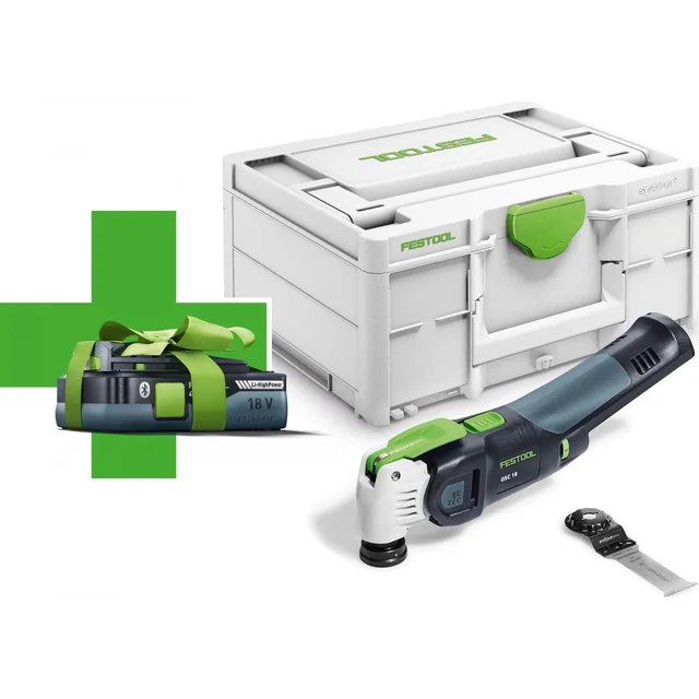 Dispositivo multifuncional Festool Cordless OSC 18 E-Basic (577033) 1 x Bateria 4 Ah