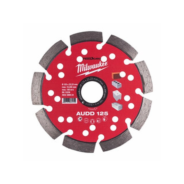 Disque à tronçonner diamanté Milwaukee AUDD 125 x 22,23 mm