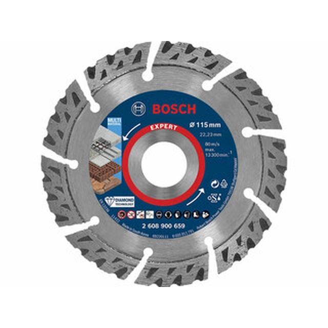 Disque à tronçonner diamanté universel Bosch Expert 115 x 22,23 mm