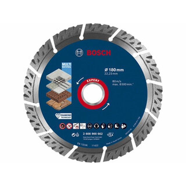 Disque à tronçonner diamanté universel Bosch Expert 180 x 22,23 mm