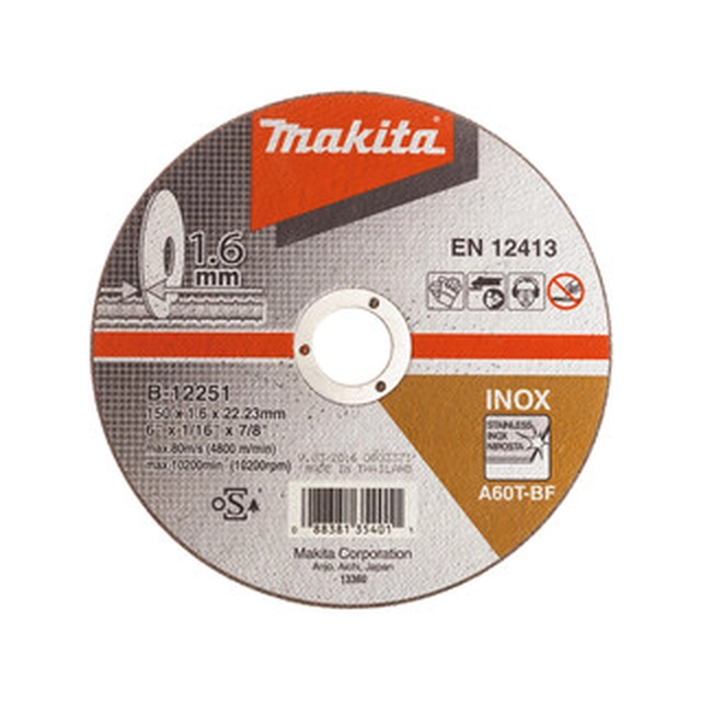 Disque à tronçonner Makita 150 x 22,23 x 1,6 mm