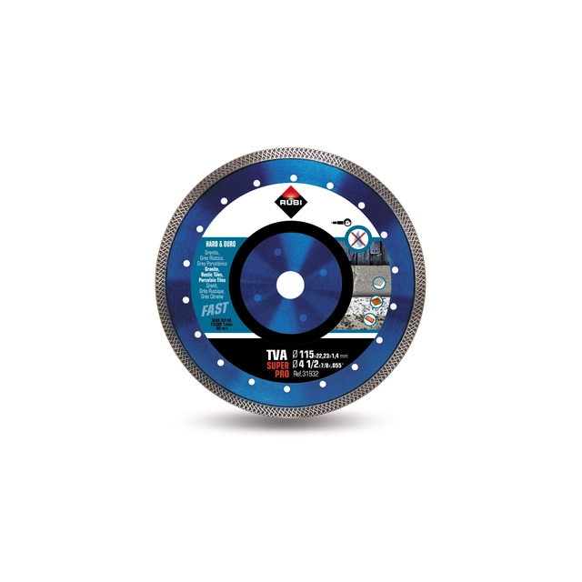 Disque diamant TVA 125 SUPERPRO Rubi 31933