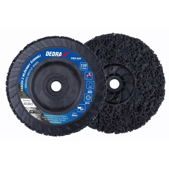 Disque en tissu abrasif Dedra 125mm assemblage sans outil