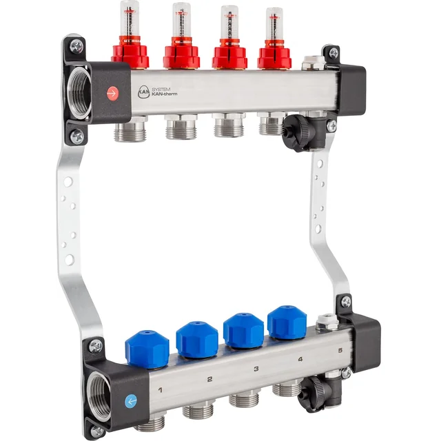 Distribuidor InoxFlow UFST con válvulas - 5 de circuitos a actuadores