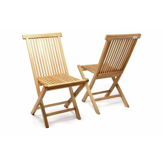 DIVERO teak folding chairs 2 pcs.