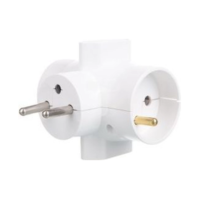 Divisor de plug-in Timex 2x2P+Z +2xEuro branco R-46