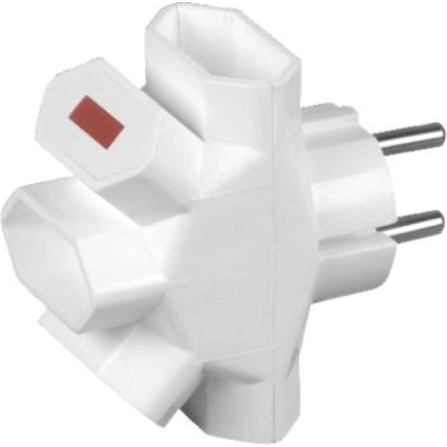Divisor de plug-in Timex 4xEuro com luz de fundo branca (R-4/S)