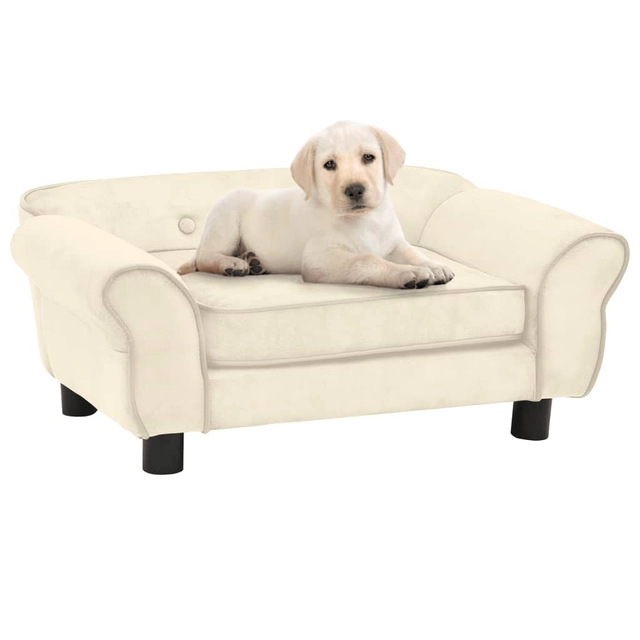 Dog sofa, cream,72x45x30 cm, plush