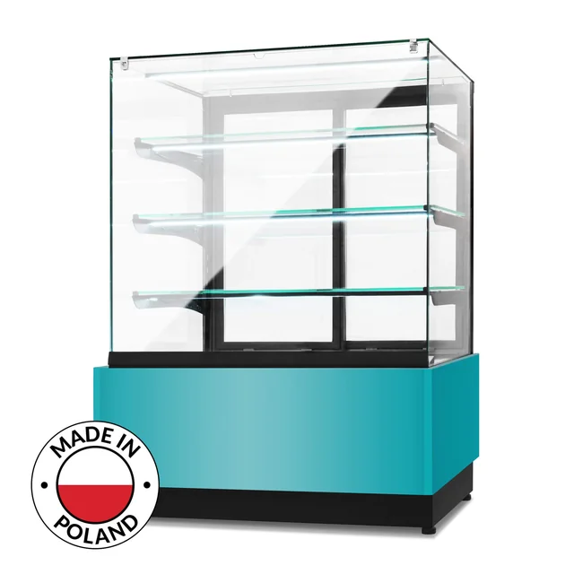 Dolce Visione Premium Kühlvitrine für Süßwaren 1300 | beleuchteter Sockel | 1300x690x1300 mm