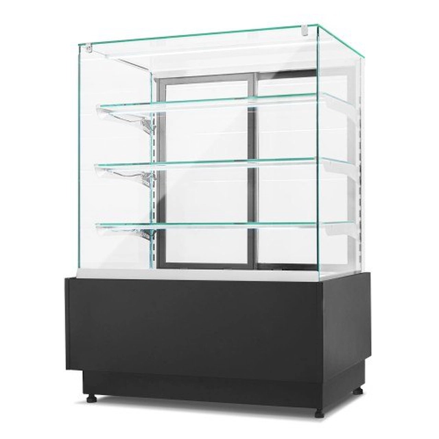 Dolce Visione Premium Kühlvitrine für Süßwaren 1300 | Innenraum aus Edelstahl | 1300x690x1300 mm Resto-Qualität