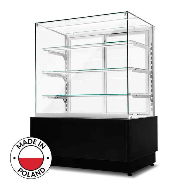 Dolce Visione Premium Kühlvitrine für Süßwaren 900 | Innenraum aus Edelstahl | 900x690x1300 mm