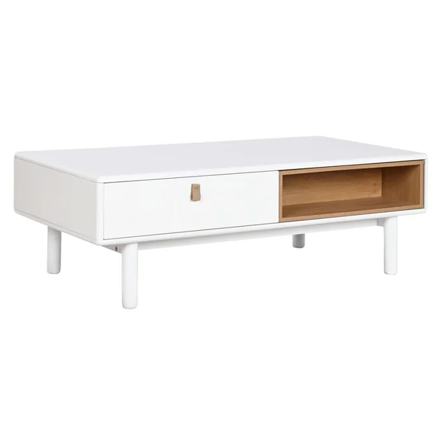 Domácí stůl ESPRIT White Natural Polyuretan Wood MDF 120 x 60 x 40 cm