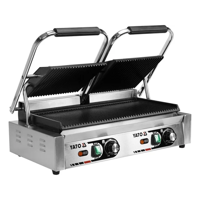 DOPPELKONTAKTGRILL, GERIPPT 58CM, 3,6KW