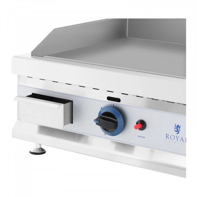 Doppelter Gasgrill - 60 x 40 cm - glatt - 2 x 3100 W - Erdgas - 0,02 Bar ROYAL CATERING 10011919 RC-GGF600